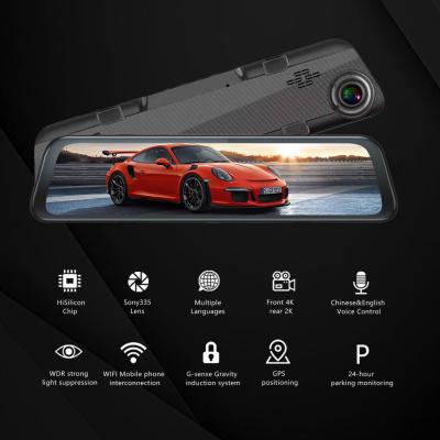China Car Ultra HD 4G Blackbox DVR Dash Cam Video 12 Inch WIFI GPS Track Sony IMX335 for sale