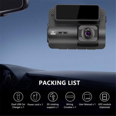 China Front 4K Rear 2K UHD Invisible Dash Cam HD 1080p Car DVR 24H Parking Monitoring for sale