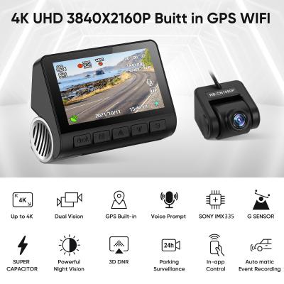 dashcam with gps tracker with dual camera,wifi-china factory