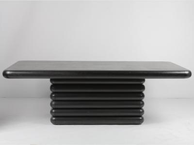 Chine Table basse en bois solide noire fraîche de salon d'Alist rectangulaire à vendre