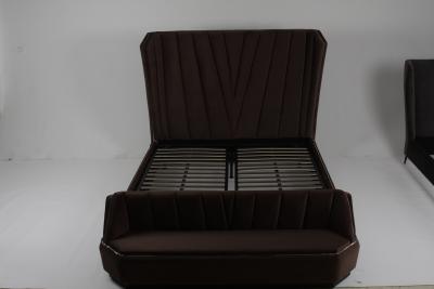 Chine Roi Size de Lit de Lurxury de meubles de chambre à coucher de lit de tirette en métal le double à vendre