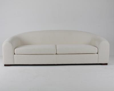 China Sala de visitas branca luxuosa e moderna Sofa With Wooden Legs do Boucle à venda