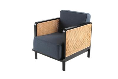 China Linen Fabric Caned Back lounge Chairs Luxury Star Hotel Furniture for sale