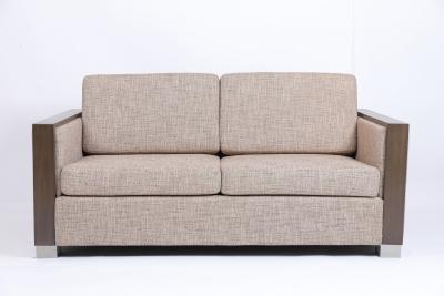 China Resto tapizado moderno de encargo de Sofa With Wood Frame Arm y piernas de acero inoxidables en venta
