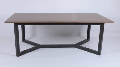 China Modern Bedroom Custom Wood Desk With Metal Console for sale