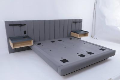 Chine Les meubles de chambre à coucher d'hôtel placent le Roi Bed avec le support de nuit monté par tête de lit à vendre