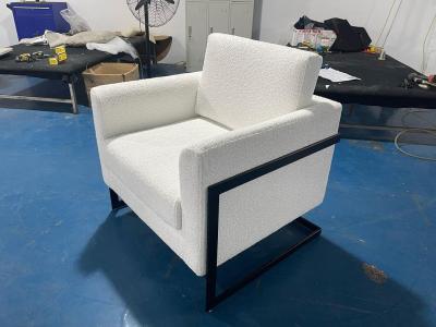 China Modern Metal Frame Upholstered Lounge Chair Customized for sale