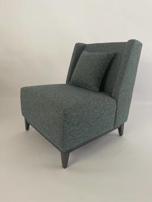 China Lobby Luxury Upholstered Lounge Chair With Back Cushion for sale