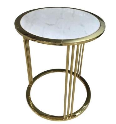 China Brass / Gold Glass Living Room Coffee Table Decoration For Hotel Bedroom for sale