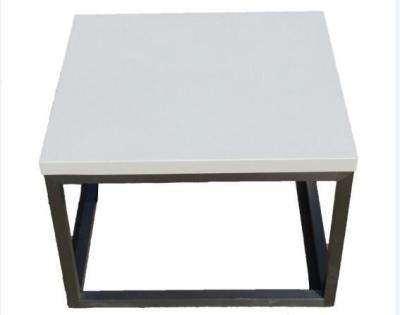 China Elegant Brushed Modern Furniture Coffee Table Durable Square Glass Top Table for sale