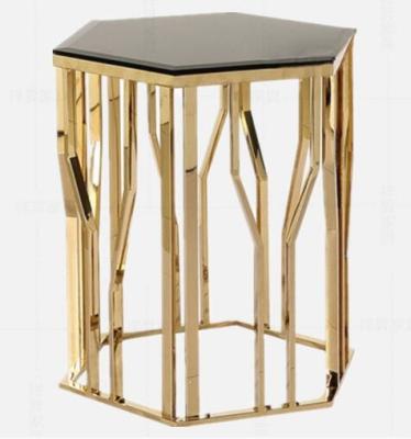 China Professional Custom Black Glass Top End Tables Hospitality Case Goods W50 * H55CM for sale