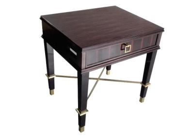 China Ebony Wood Hotel Bedside Tables Bedroom Furniture Night Stands Pu Finish for sale