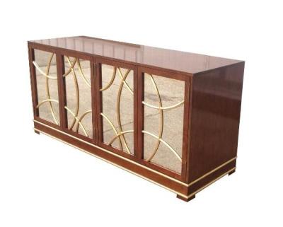 China Antique Hotel Room Dresser 5 Star Hotel MDF Board With Recessed Back Panel for sale