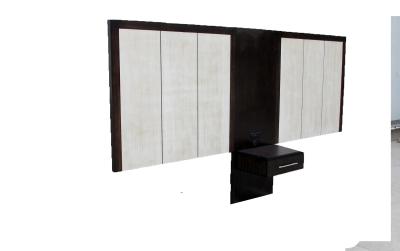 China Wood Frame Hotel Style Headboards , White Upholstered Headboard Long Time Life for sale