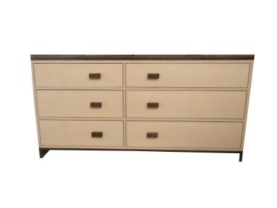 China White Painted Six Drawer Dresser / Chest , Hospitality Stand Up Dresser for sale
