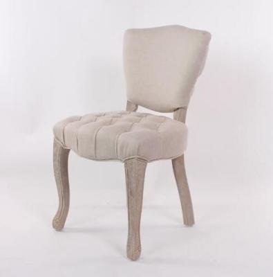 China Linen Fabric Furniture Dining Room Chairs PU Finish / Restaurant Dining Chairs for sale