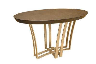 China Dark Brass Wooden Dining Room Tables , High End Restaurant Furniture for sale