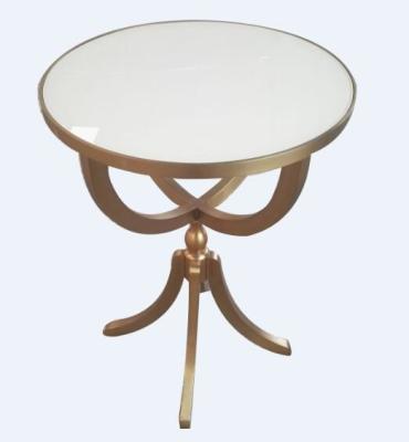 China White Quartz Top Small Round Coffee Table Pedestal End Table Dia 18*24 for sale