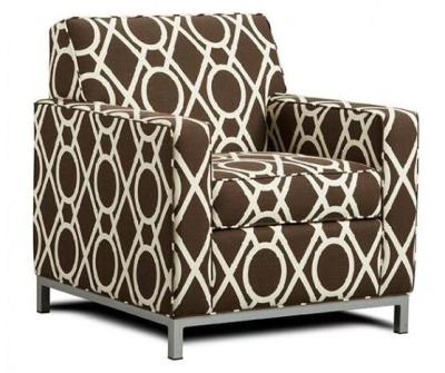 China La sala de estar de la tela del marco metálico acuesta el níquel cepillado, sofá de cuero largo en venta