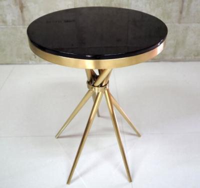 China Gold Plated Modern Living Room Coffee Table With Tempered Glass , Fully Assambled for sale