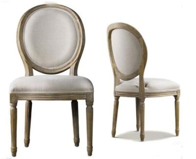 China Antique Furniture Indoor Wood And Fabric Dining Chairs For Commercial Restaurant for sale