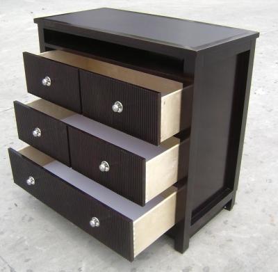 China American Style Bedroom 3 Drawer Dresser HPL Top Oak / Walnut Wood for sale