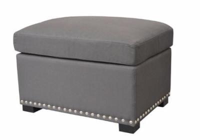 China Modern Upholstery Storage Ottoman Cube For Bedroom , Polished Chrome for sale