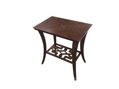 China Glass Top Hotel Bedroom Furniture Walnut Veneer With Oversized , Dark Color for sale