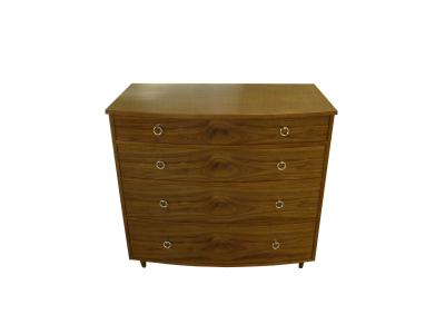 China Muebles comerciales de la chapa de madera de la nuez del aparador de la habitación de 4 cajones en venta