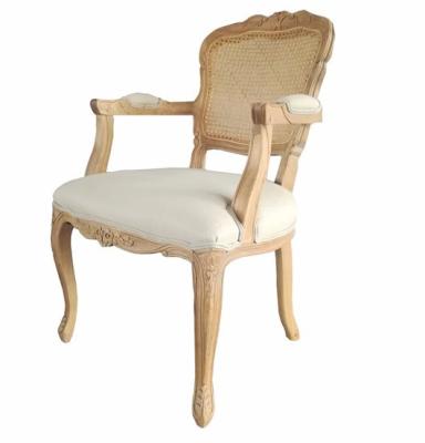 China Fabric Upholstery Wooden Leisure Chair French Style For Living Room dining chair for sale