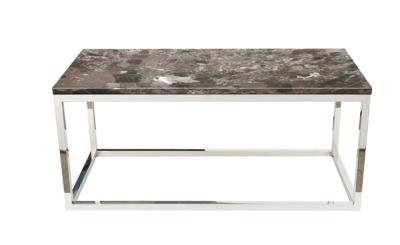China Stone Top Metal Living Room Coffee Table Bedroom Side Tables Stainless Steel Polished for sale