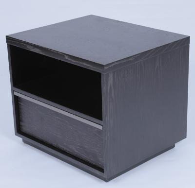 Chine Hotel Luxury One Drawer Bedside Tables With Black Natural American Oak Wood Veneer à vendre