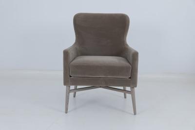 China Lobby Luxury Lounge Chair de madera maciza tapizada en venta