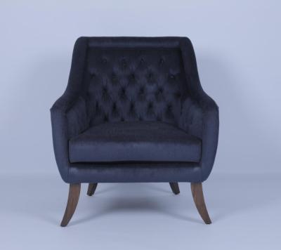 China Outdoor Customized Modern Armchair Fabric Wood Frame Elegant Velvet for sale