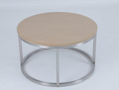China Wood No Folded Modern Round Coffee Table Lobby for sale