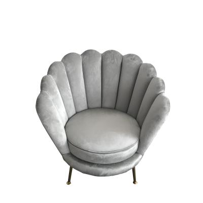 中国 結婚のでき事のビロードのソファー、家具製造販売業のステンレス鋼の足を搭載する灰色のビロードのソファー 販売のため