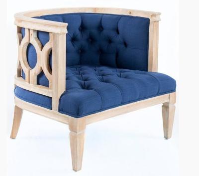 China French antique natural oak wood frame event rental wedding single sofa/armchair,weding chair for sale