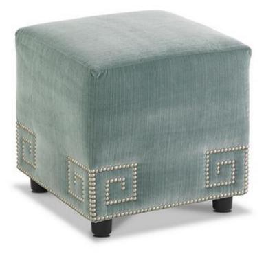 China Velvet Fabric Home Goods Square Ottoman Stool / Ottomans Furniture for sale