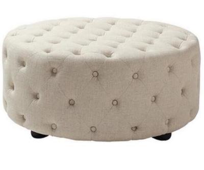 China Luxury Antique Fabric Footstool And Bedroom Ottoman Bench With Button Fabric for sale