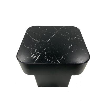 Chine table basse noire supérieure de marbre noire moderne de cadre de fer de nouvelle conception de luxe pour les meubles à la maison à vendre