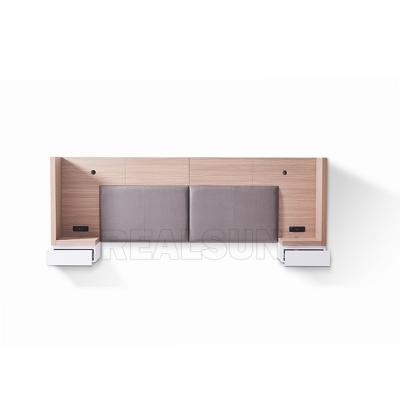 China Tela personalizada do rei Bed Headboard Upholstery da mobília do hotel com madeira maciça à venda
