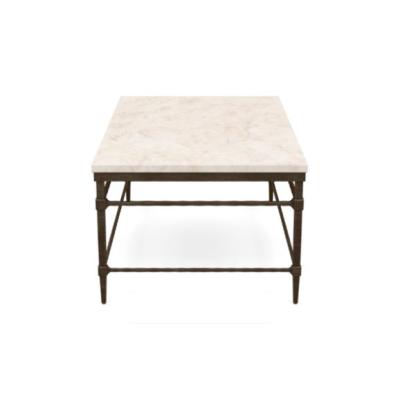 Chine Le cadre en métal de cru a balayé la petite table basse moderne en laiton avec Crystal Stone Veneer Top à vendre