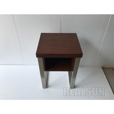中国 贅沢な家具のホテルのベッドサイド・テーブルのメラミンはベニヤの移動式端の側面を薄板にした 販売のため