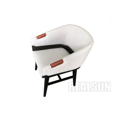 Chine Chaise de détente en bois solide de chaise de loisirs adaptée aux besoins du client par base de nouveaux d'accoudoir de loisirs fauteuils en cuir modernes d'accent pour la maison à vendre