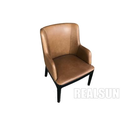 China Modern Style Pu Leather Dining Chairs Metal Leg Wooden Base For Living Room for sale