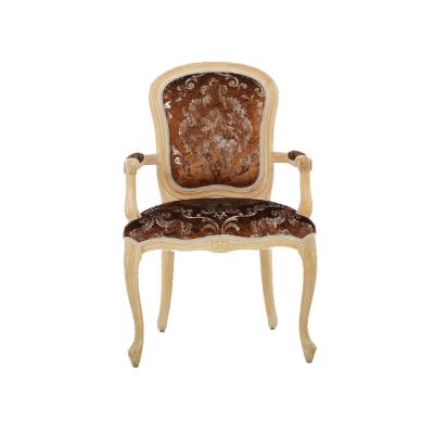 China Luxury Antique Hotel Furniture Dining Room Chairs With Customized Fabric for sale