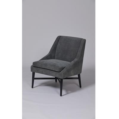 China Custom Made Dark Grey Fabric Armchairs With Stainless Steel Metal Frame for sale