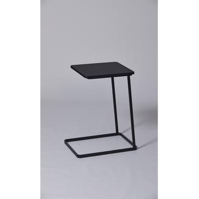 China La mesa de centro de madera sólida del marco metálico de la pintura negra con el polvo negro cubrió el acero inoxidable en venta
