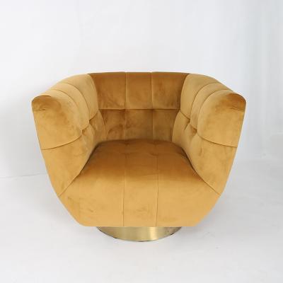 China Modern Coaster Tufted Sofa With Gold Stainless Steel Base for sale