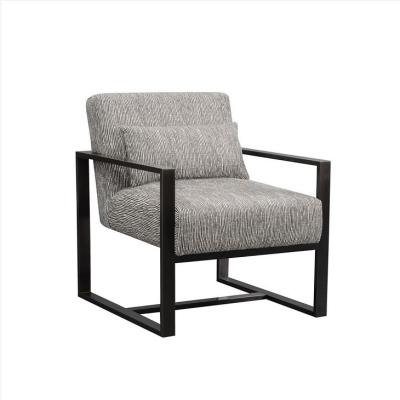 China Black Stainless Steel Occasional Luxury Living Room Chairs for sale